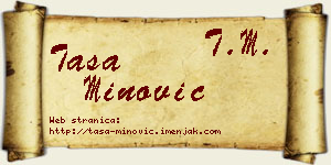 Tasa Minović vizit kartica